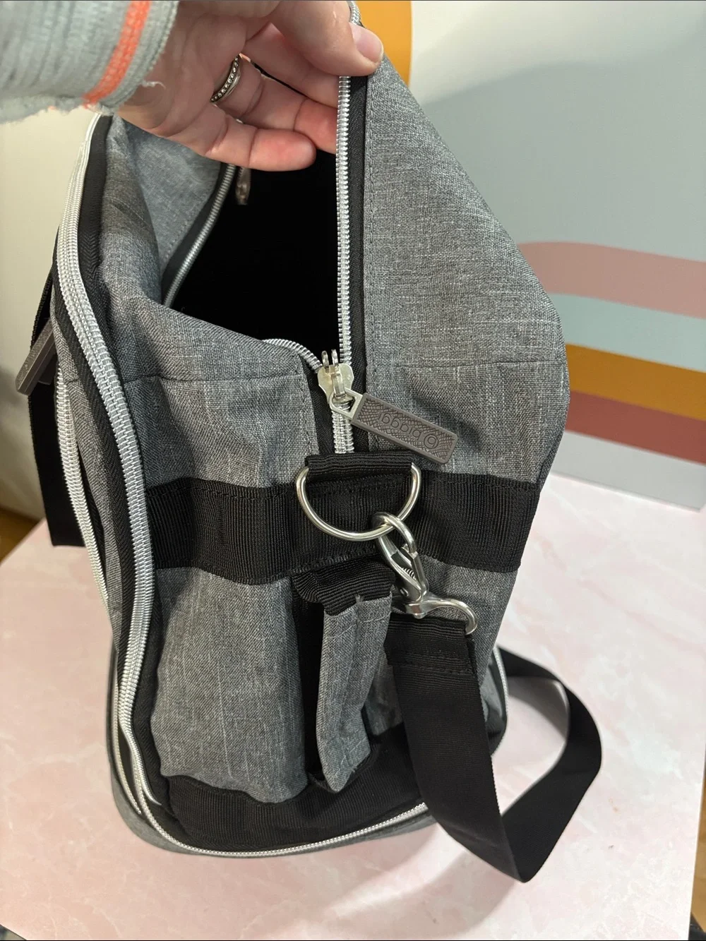 Biaggi Grey Rolling Travel Bag Unisex